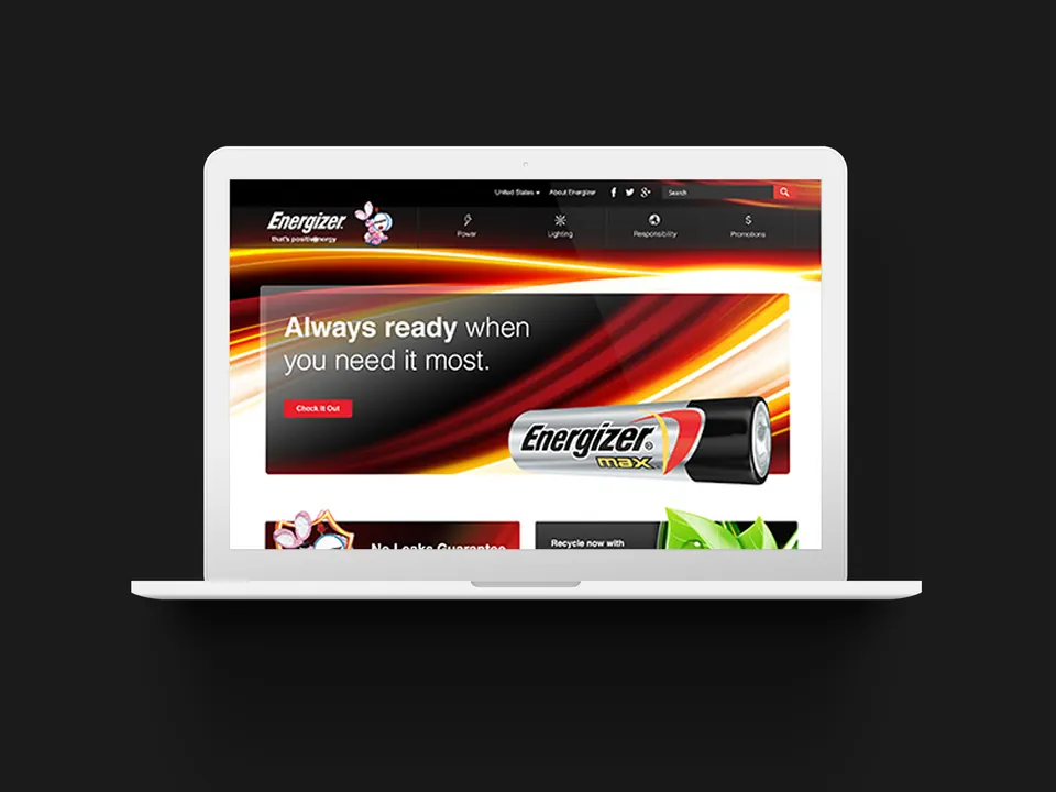 Energizer website