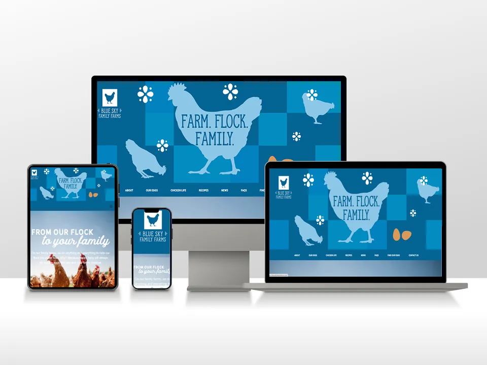 Blue Sky Family Farms website