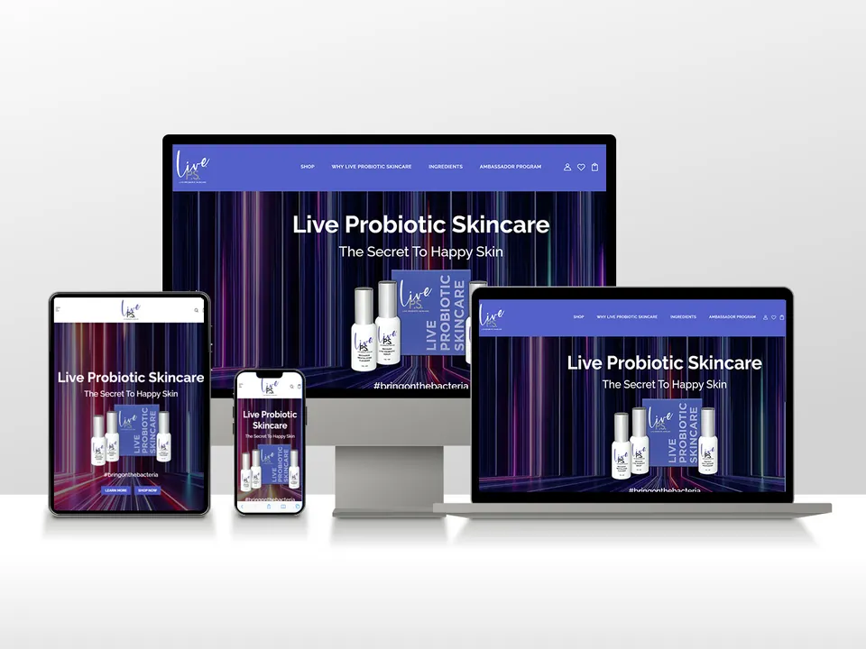 LIVE Probiotic Skincare website