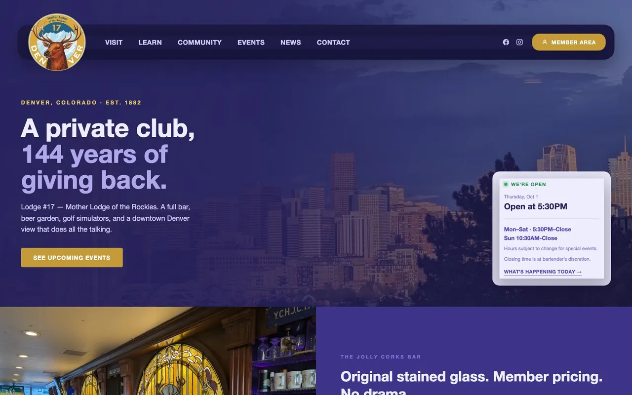 Denver Elks Lodge #17 website